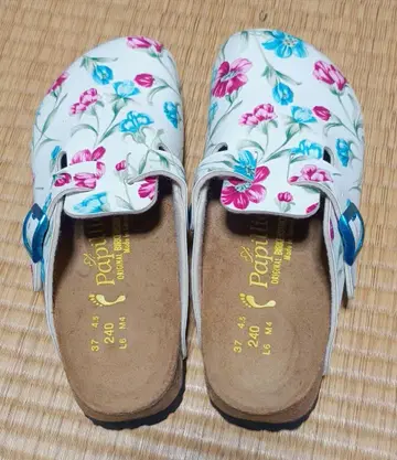 [미사용 새상품] 파필리오 버켄스탁 꽃무늬 샌들 24cm
