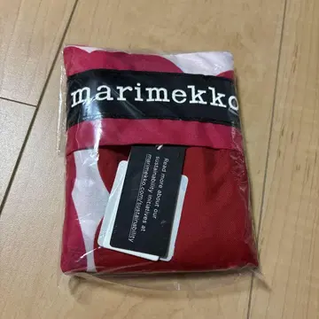 marimekko 에코백 빨간색과 화이트