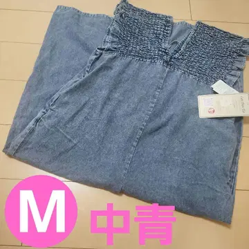 시마무라 데님 셔링 살로펫 라이트 블루 M