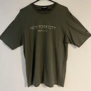 McGREGOR 프린트 T셔츠 그린 NEW YORK 캐주얼