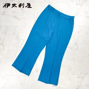 이타리야 크롭 와이드 팬츠 큐빅 파랑 사이즈 13*FD490