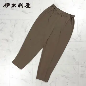 이타리야 크롭 와이드 팬츠 큐빅 브라운 사이즈 13*FD491