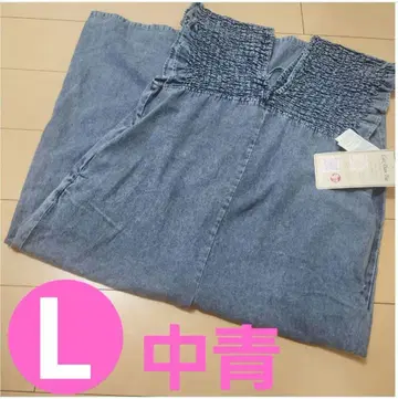 시마무라 데님 셔링 살로펫 라이트 블루 L