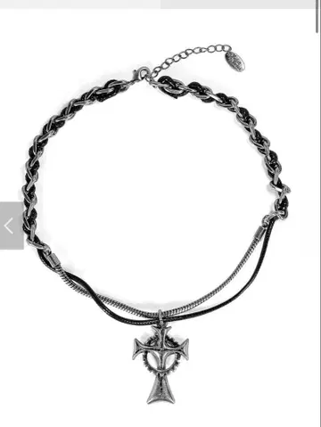 Rosen Kreuz guiltycross leather necklace