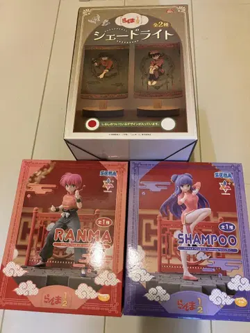 란마 1/2 란마 샴푸 피규어 2체 & 쉐이드 라이트 란마 묶음 판매