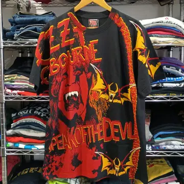 오지 오스본 양면 프린트 밴드 티셔츠 L