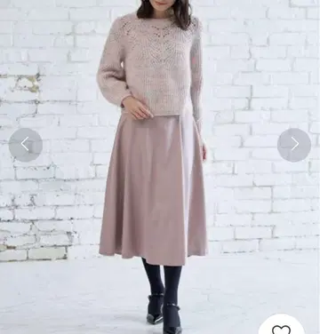 ANAYI 울 색소니 플레어 스커트