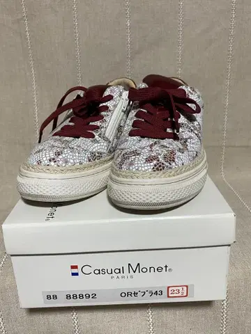 모네 Casual Monet OR 제브라 43 스니커즈 23.5cm