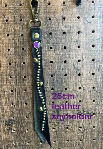 25cm 퍼플 가죽 스터드 키링 CALEE schott 좋아하는 분