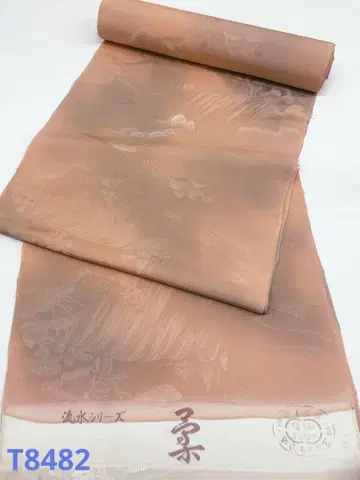 코몬 문양 디자인 보카시 순수 실크 옷감