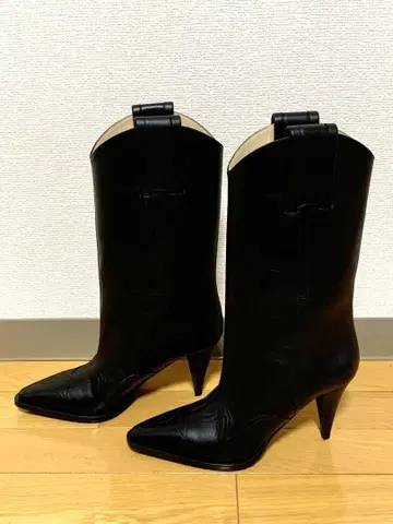 니나리치 명품! 웨스턴 부츠 블랙 36.5 22cm 22.5cm