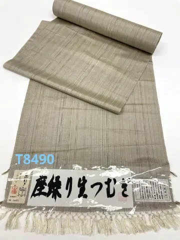 아카기 생 자쿠리 생츠무기 순수 실크 옷감