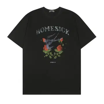 open yy HOMESICK 블랙 셔츠