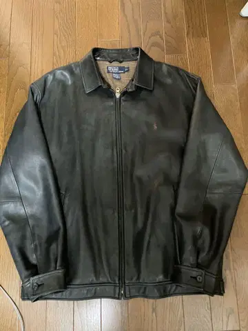 Ralph Lauren 블랙 가죽 자켓
