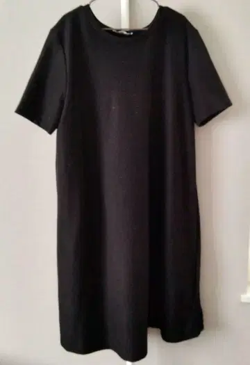 ZARA 반팔 플레어 원피스 레이스 블랙
