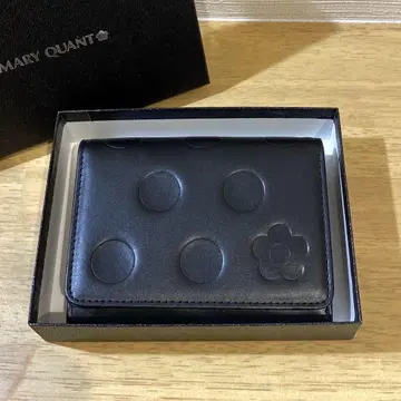 MARY QUANT 도트 엠보싱 카드 케이스 명함 지갑 새상품