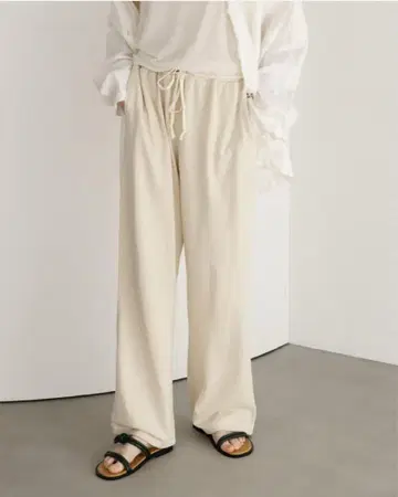 COTTON SILK LOOSE SILHOUETTE PANTS