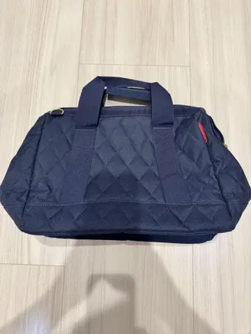 네이비 퀼팅 보스턴 백