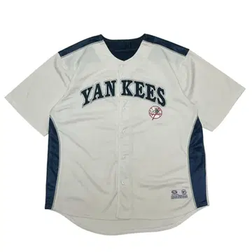 MLB 양키스 유니폼 게임 셔츠 자수 로고 3XL 상당 90s
