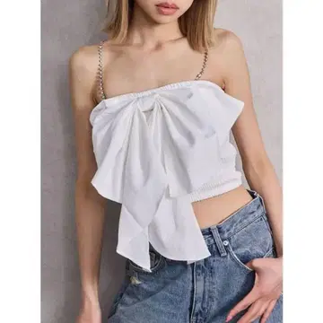 GYDA 비쥬 스톤 스트랩 2WAY 리본 BL