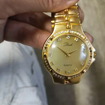 Dude 골드 쿼츠 손목시계
