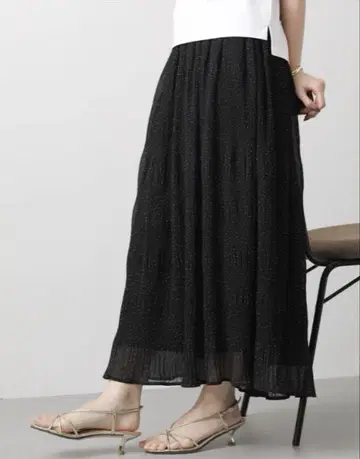 Gready Brilliant DOT 쉬폰 플리츠 스커트 S 사이즈