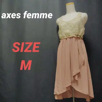 axes femme 엑시즈팜 슬리브리스 원피스 꽃무늬 레이스 M