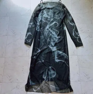 AMERI CURL OF SMOKE SHEER DRESS 원피스