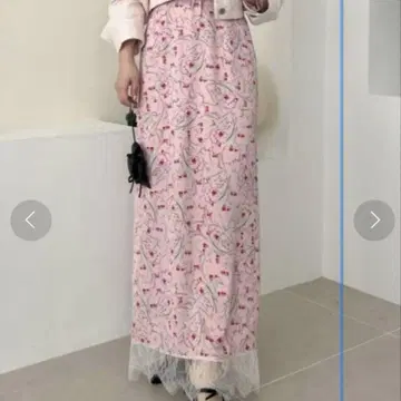 LILY BROWN 플라워 프린트 롱 스커트