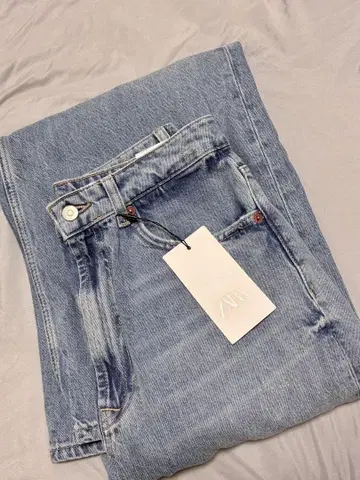 ZARA 엑스트라 와이드 레그 하이웨스트 청바지 38