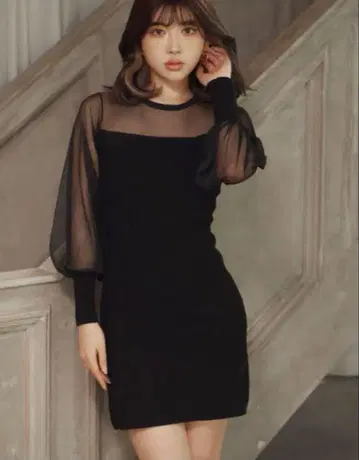 Darich 가을 신상 시어 도킹 니트 원피스