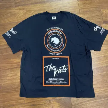 RATS 빅 실루엣 T셔츠 XXL 블랙