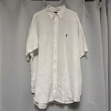 Ralph Lauren 클래식 핏 반팔 셔츠 XXL 화이트