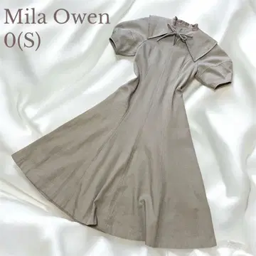 Mila Owen 카라 구축 슬리브 플레어 원피스 3way 베이지