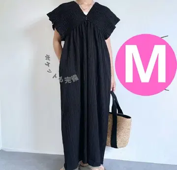 시마무라 셔링 원피스 블랙 M