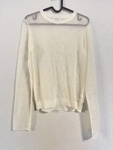 AMERICAN RAG CIE 아이보리 메쉬 긴팔 니트