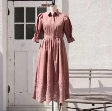 herlipto Back Lace Midi Shirt Dress