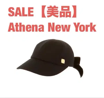 Athena New York 리본 포함 블랙 캡