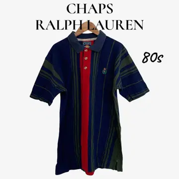 CHAPS 랄프 로렌 80년대 반팔 피케 셔츠 남성용 구제 의류 빈티지