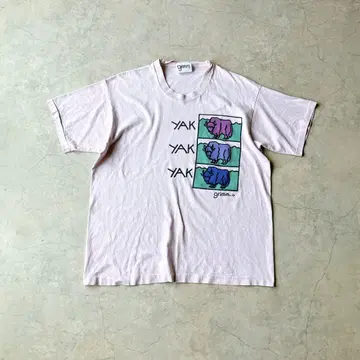 90s archive grimm yak 그래픽 티셔츠 구제 의류