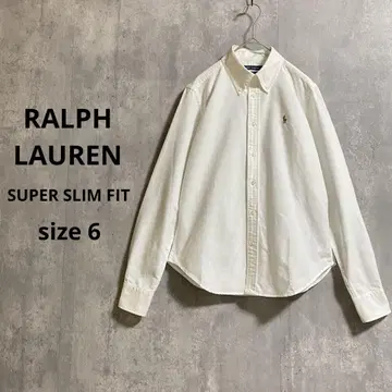 RALPH LAUREN 슈퍼 슬림 핏 코튼 긴팔 BD 셔츠