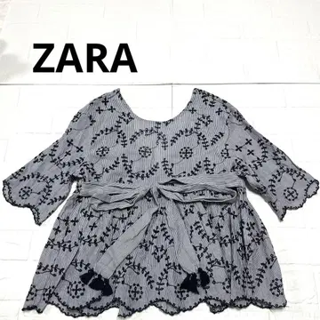 ZARA 자라 상의 블라우스 자수