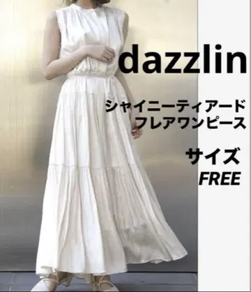 새상품급 dazzlin 새틴 티어드 원피스 FREE