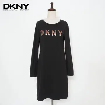 DKNY 스팽글 로고 원피스 블랙 사이즈 F*FD1166