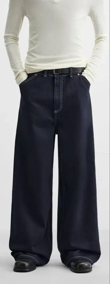 zara 와이드 레그 배기 데님 팬츠