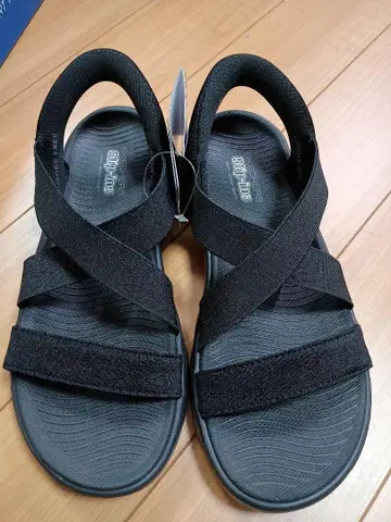 SKECHERS 스포츠 샌들 블랙 슬립인스 25cm 블랙