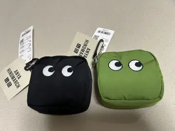 Anya Hindmarch 에코백 아이즈 디자인 블랙 그린