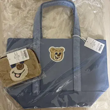 미사용 새상품 라브라리 와펜 토트백 도업 파우치