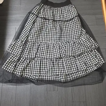CECIL McBEE 샤샤 스커트 깅엄 체크