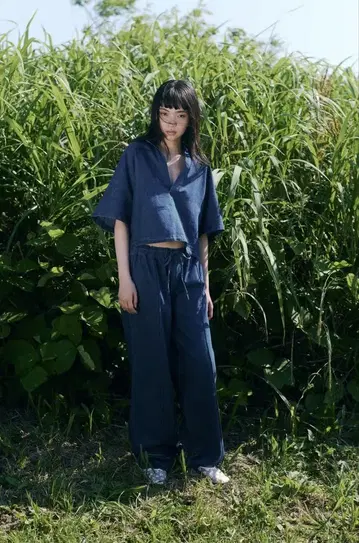 미사용 새상품 ZARA 자라 데님 셔츠 다크 인디고